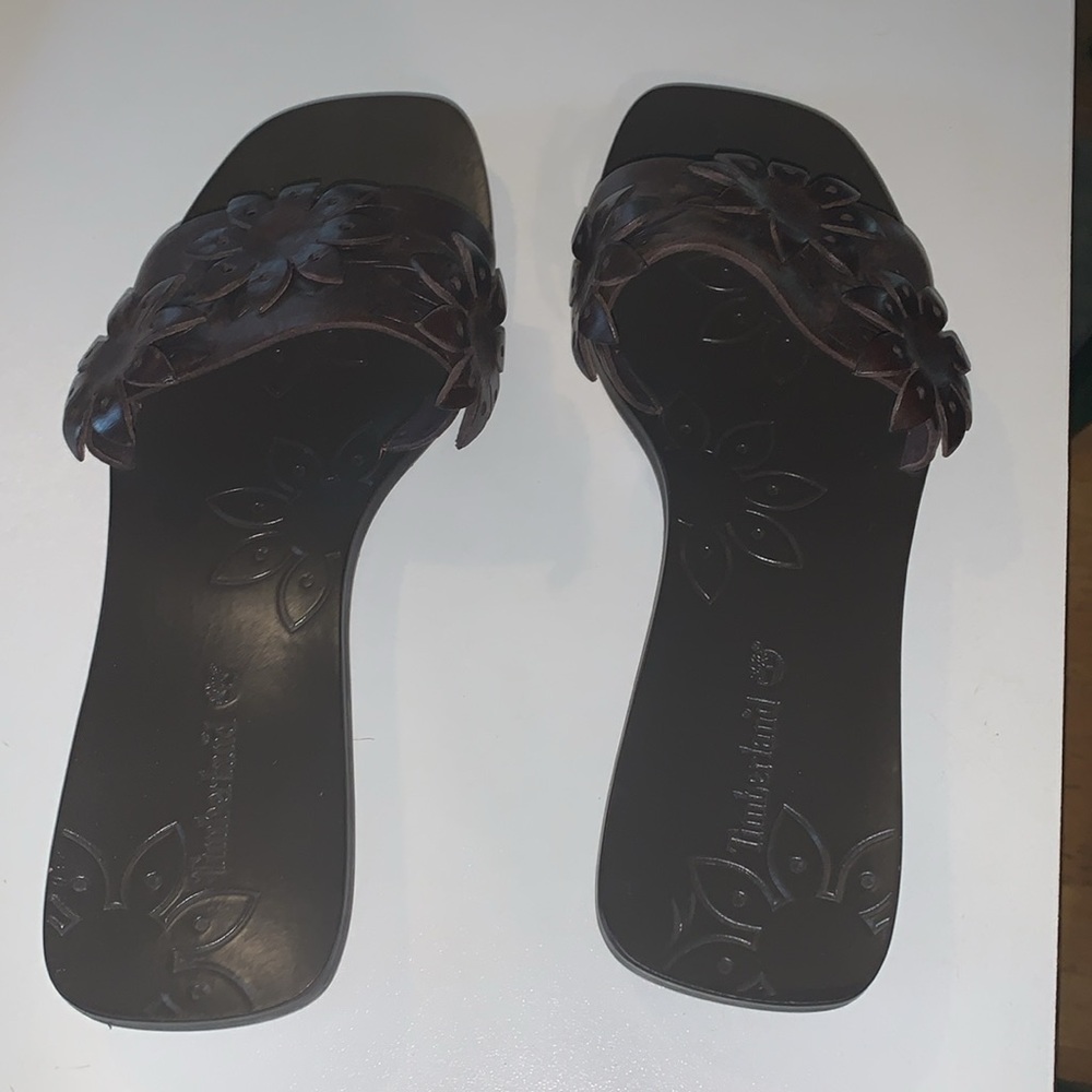 Womens Timberland leather slides - Picture 4 of 11